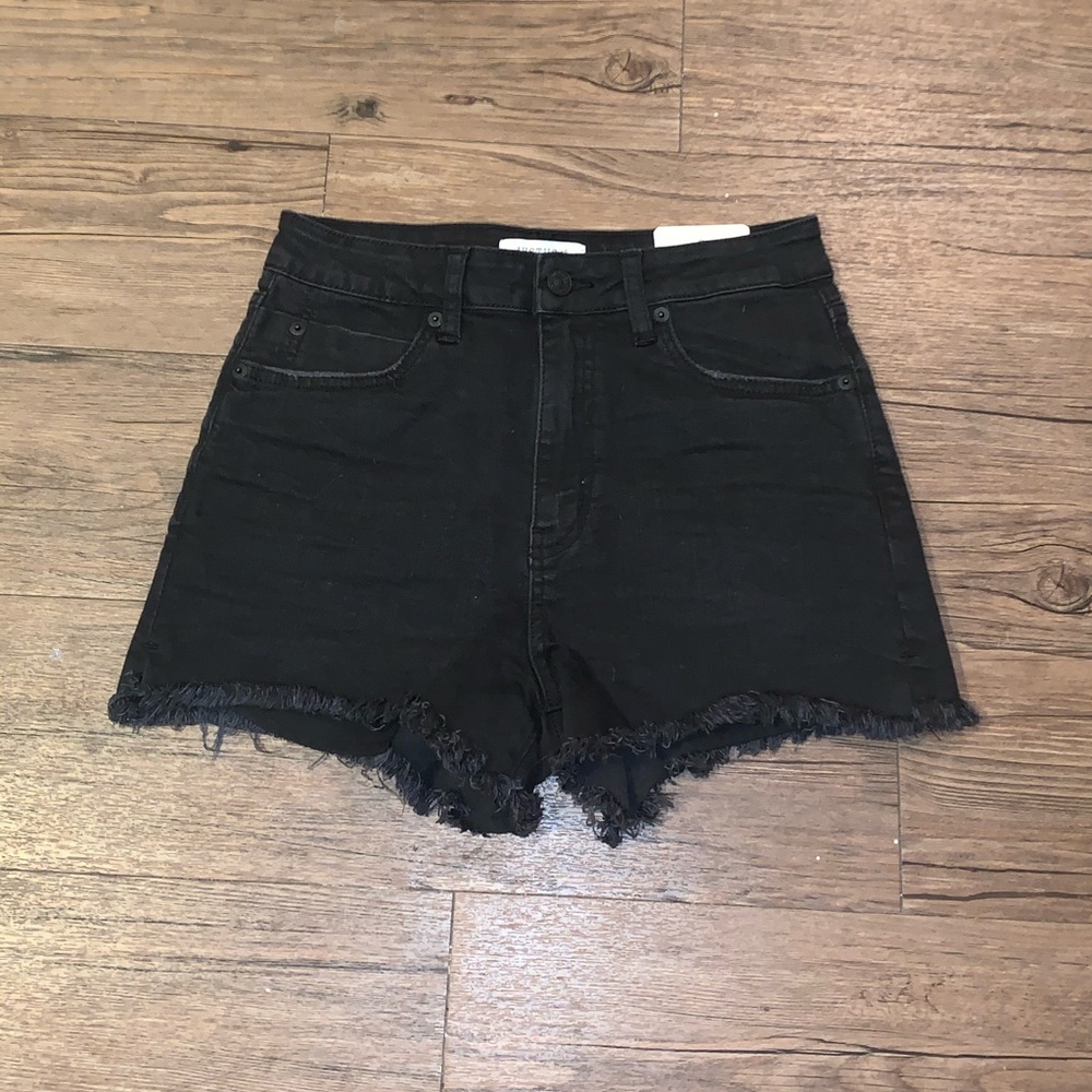 Just USA frayed Not So Basic Cut Off Black Shorts